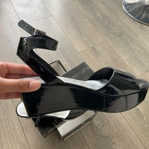 Kate Spade Black Patent Platform Heels
